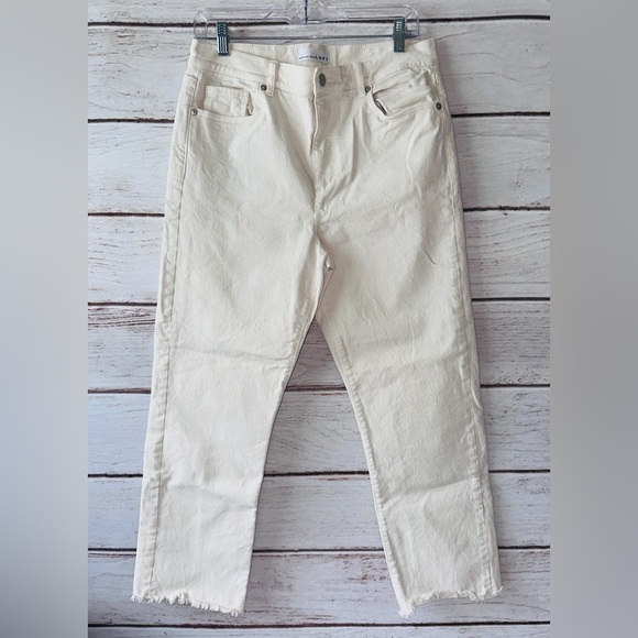 LOFT Off-White Denim Pants - Picture 1 of 8